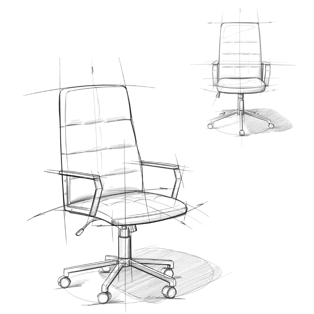 Simpli Home Foley Adjustable Office Chair in Distressed Blue Faux Leather