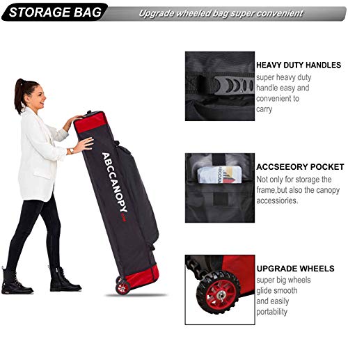 ABCCANOPY Easy Pop Up Canopy Tent with Sidewalls 10x10 Commercial -Series, White