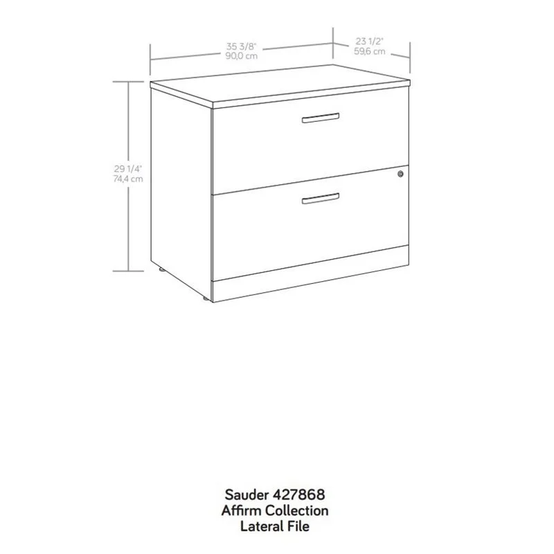 Pemberly Row Engineered Wood Lateral Filing Cabinet in Classic Cherry