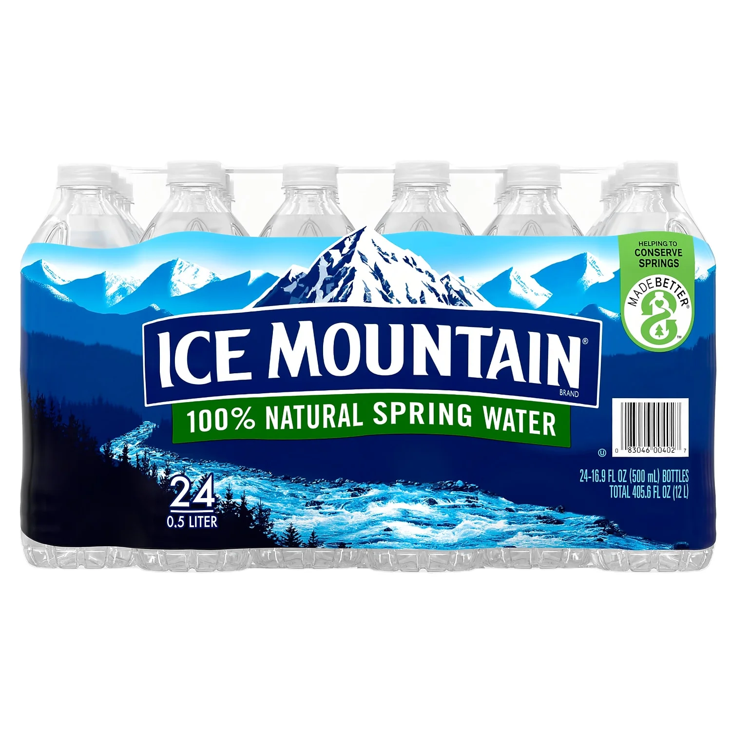 Ice Mountain 100% Natural Spring Water 16.9 083046004027