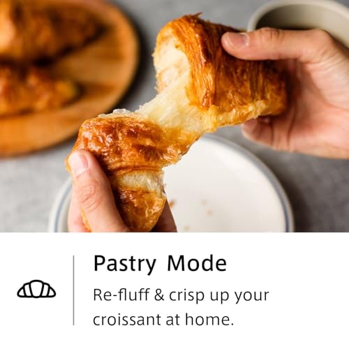 BALMUDA The Toaster | Steam Oven Toaster | 5 Cooking Modes: Sandwich Bread, Artisan Bread, Pizza & Pastry, Oven | Precise Heat Control | Steam Technology | Baking Pan | US Version | Gray