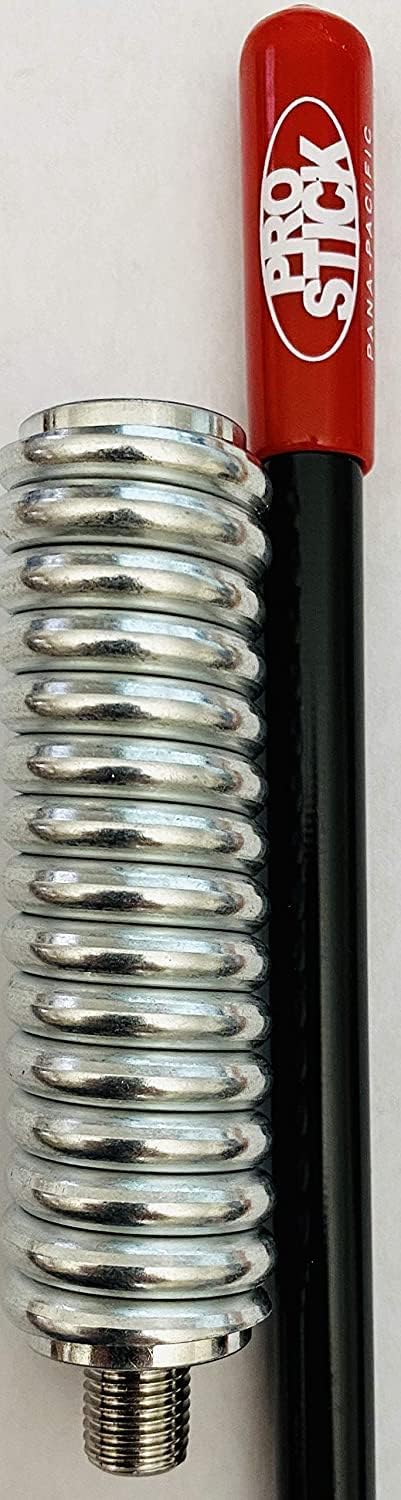 4 Foot Fiberglass 1000 Watt Black CB Radio Antenna with Heavy Duty Stainless Steel Spring.