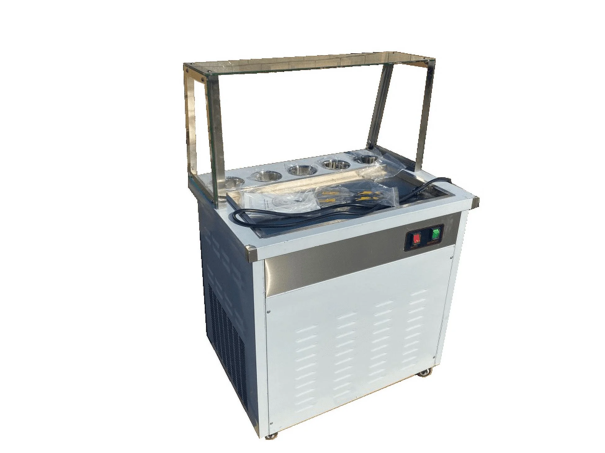 28 in. Thai Style Fried Ice Cream Maker Machine, 1000W