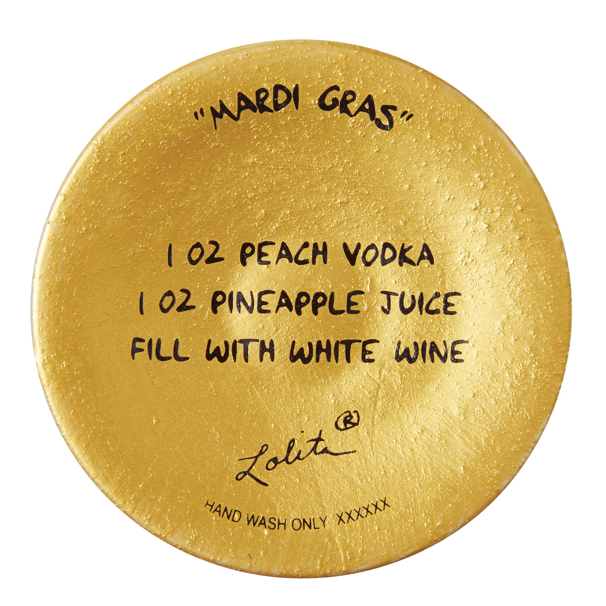 Lolita Mardi Gras Wine Glass
