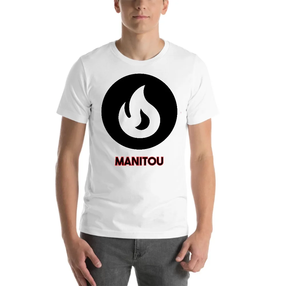 M Manitou Fire Style Short Sleeve Cotton T-Shirt By Undefined Gifts