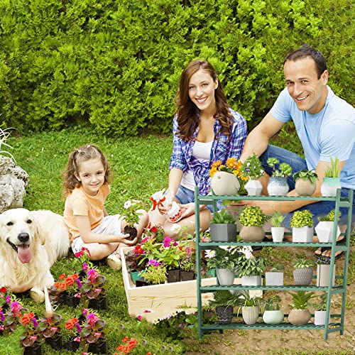 4-Tier Wooden Indoor Flower Plant Stand, Garden Balcony Decoration Stand, Multi-Layer Storage Rack, Flower Pot Holder (100cm)