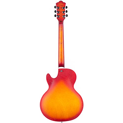 Grote LPF-002 Semi-Hollow Body Electric Guitar Matte Finished with Gigbag (VS)