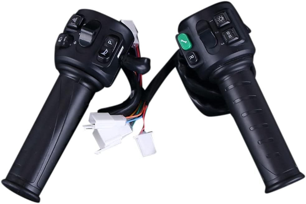 Hall Type Twist Throttle Set with Three Speed Gear Reverse Turn Signal Function for Motorcycle E-Scooter Controller