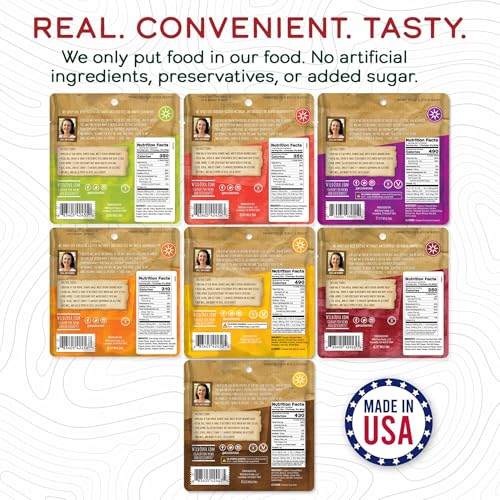 Wild Zora Paleo Freeze Dried Meals for Backpacking & Camping - Healthy Gluten Free & Grain Free Camping Meals/Backpacking Food + No Added Sugar - Includes Breakfast & Dinner Options (Variety 7-pack)