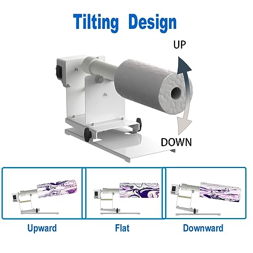 Tilting Cup Turner with 2 Ways Rotation and dust-Proof Cover Tumbler Spinner Kit for DIY Glitter Epoxy Crafts