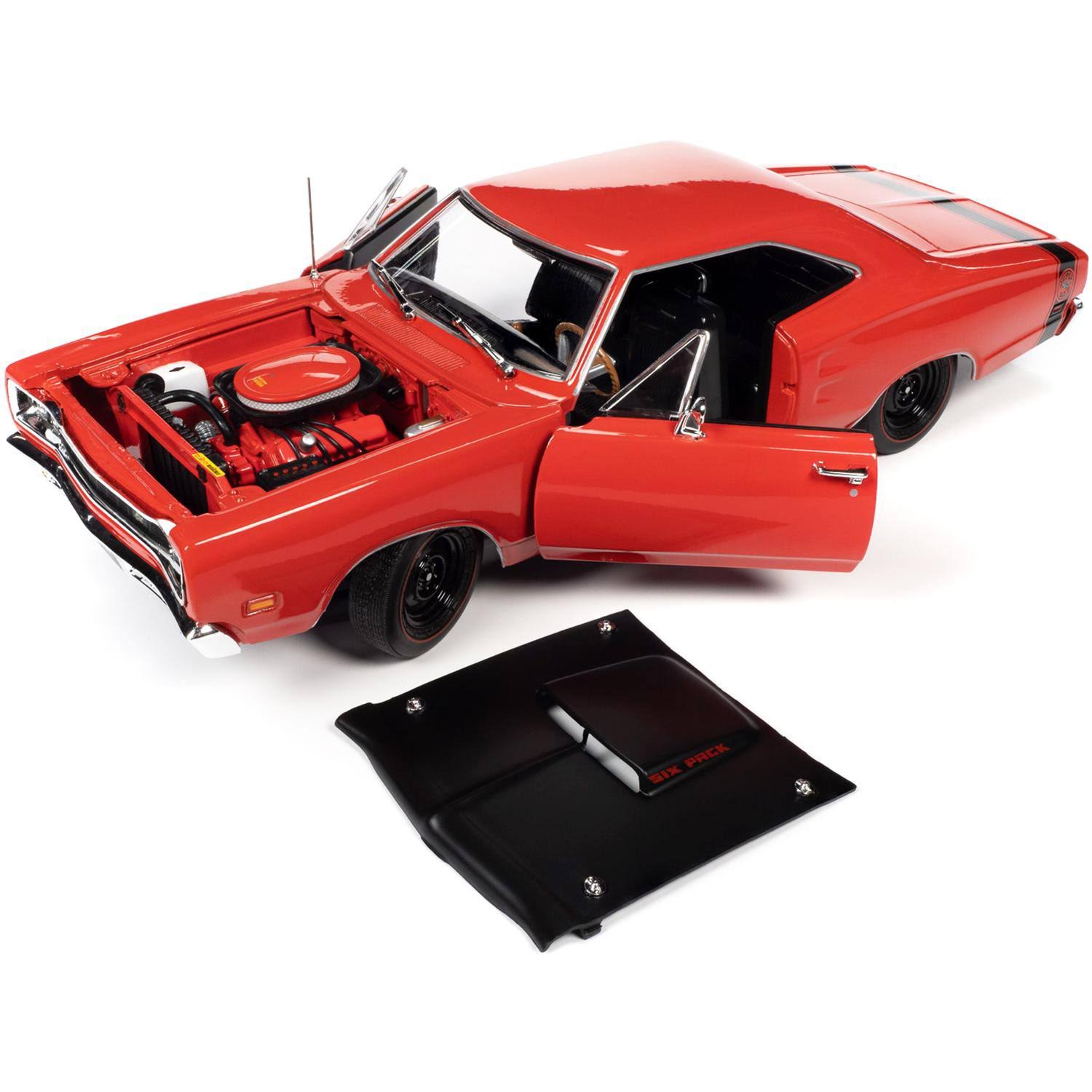 1969/5 Dodge Coronet Super Bee Hardtop R4 Red Muscle Car u0026 Corvette Nationals (MCACN) 1/18 Diecast Model Car by Autoworld