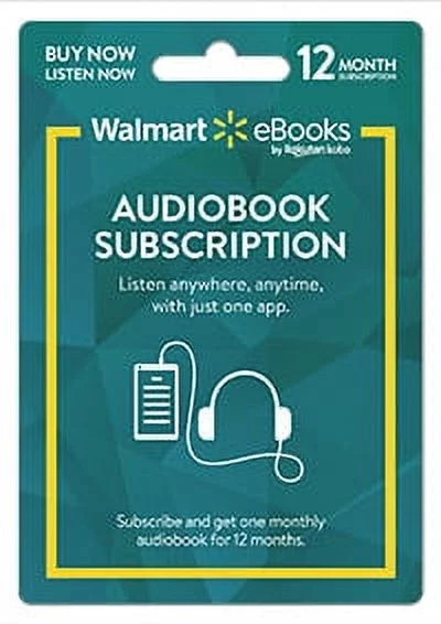 Walmart eBooks Audiobook Subscription ? 12 Months (email delivery)