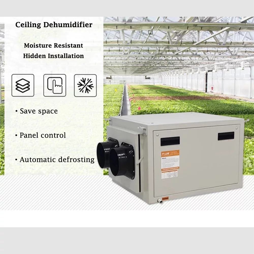 PreAsion Ceiling Dehumidifier Household Basement Dehumidifier Suspended Dryer 1200m³/h 110V 2200W