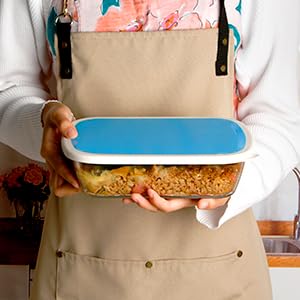 3 QT Rectangle Glass Baking Dish with Lid, 9x11-Inch Glass Pan for Cooking, LARGE and DEEP Baking Dish for Oven