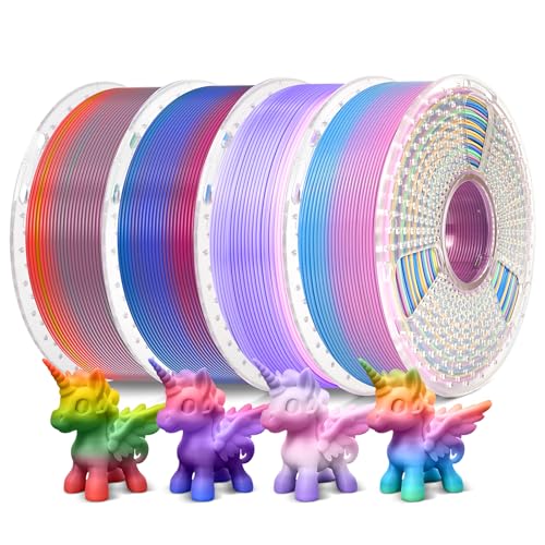 SUNLU Real Wood Fiber PLA Filament, Neatly Wound 1.75mm Dimensional Accuracy +/- 0.03mm, Fit Most FDM 3D Printers, 4kg in Total, 1kg per Spool, 4 Pack,（Wood+Fiber Cherry+Fiber Maple+Fiber Walnut）