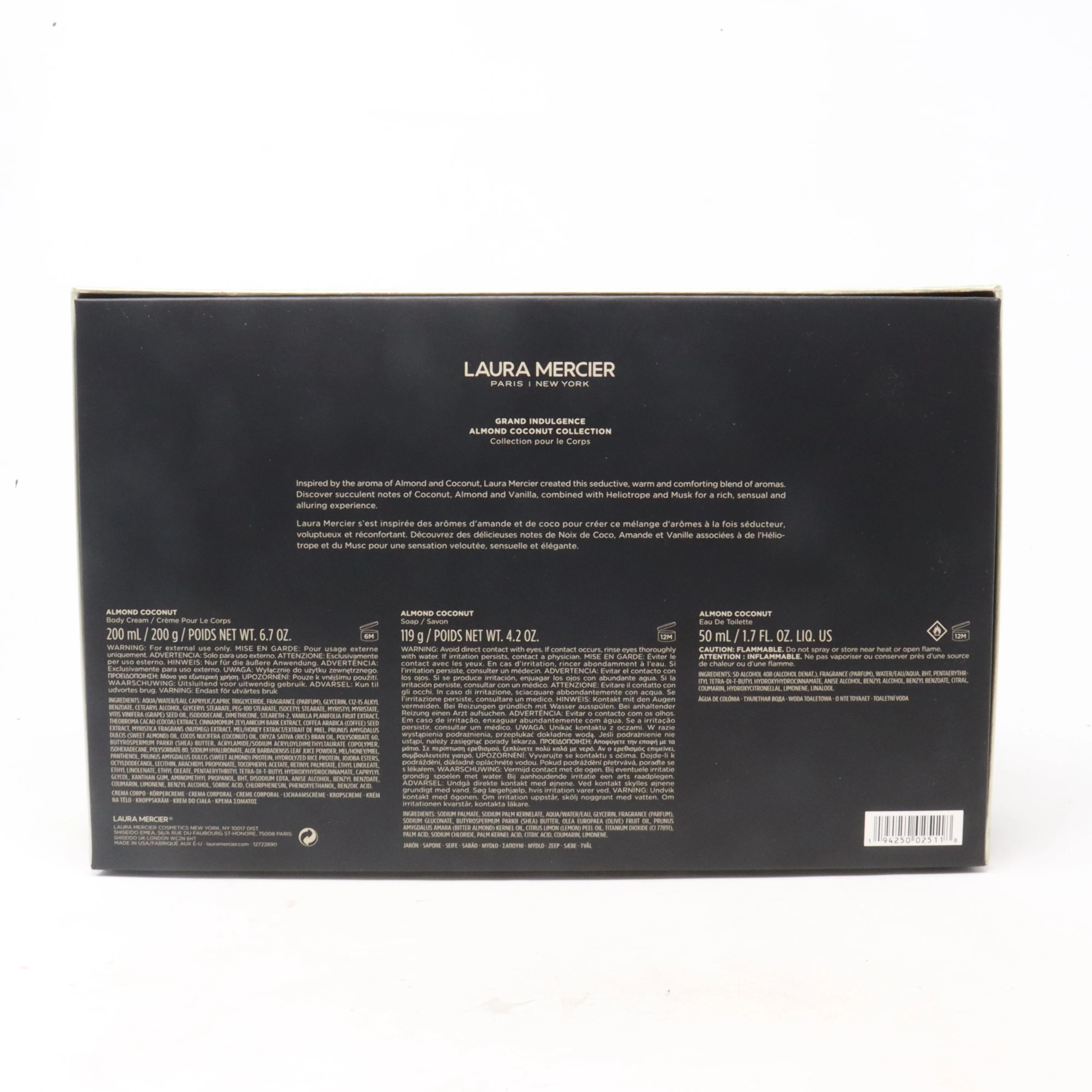 Laura Mercier Almond Coconut Eau De Toilette 3-Pcs Collection  / New With Box
