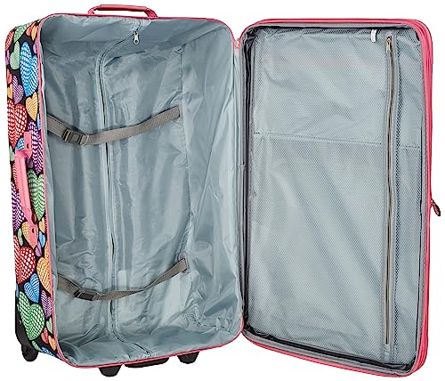 Rockland Jungle Softside Upright Luggage Set, Expandable, Owl, 4-Piece (14/29/24/28)