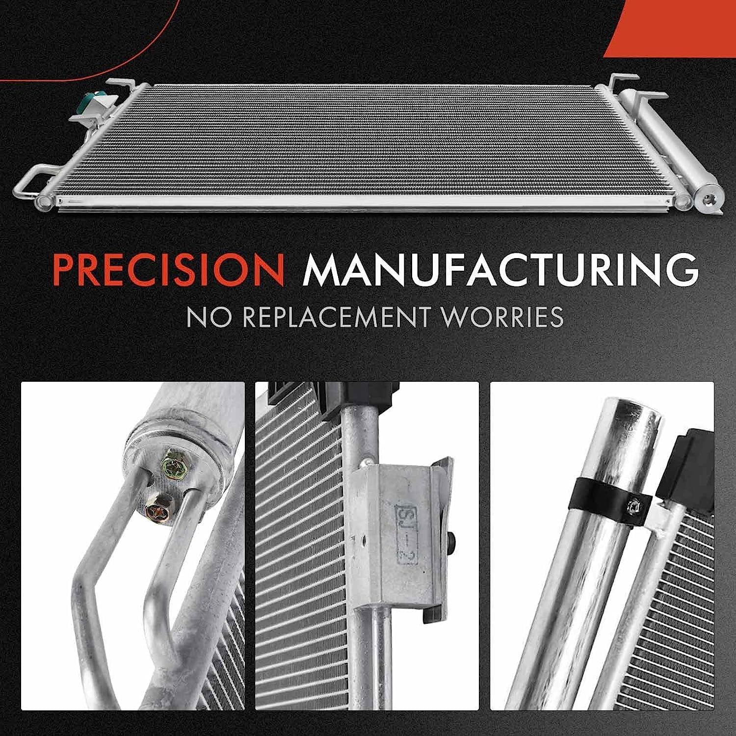 A-Premium Air Conditioning A/C Condenser Compatible with Mitsubishi Outlander 2017-2020, Outlander PHEV 2018-2020, 2.0L 2.4L 3.0L