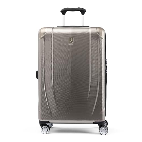 Travelpro Pathways 3 Hardside Expandable Luggage, 8 Spinner Wheels, Lightweight Hard Shell Suitcase, Carry On 21 Inch, Black Knight
