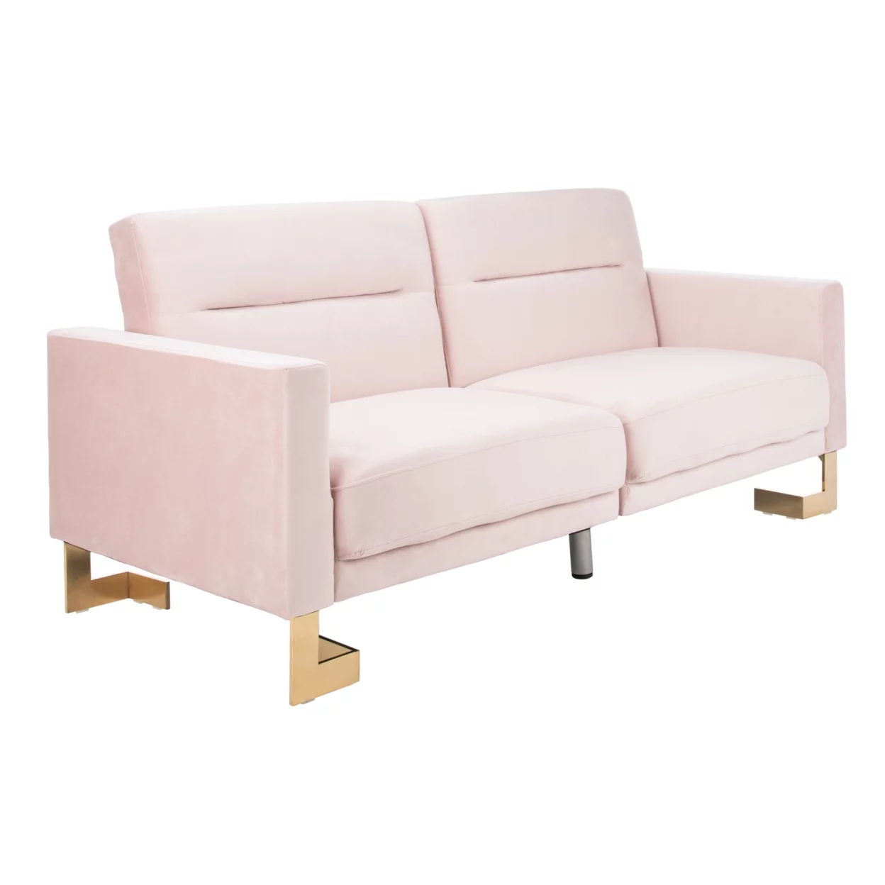 SAFAVIEH Tribeca Foldable Sofa Bed Blush / Brass