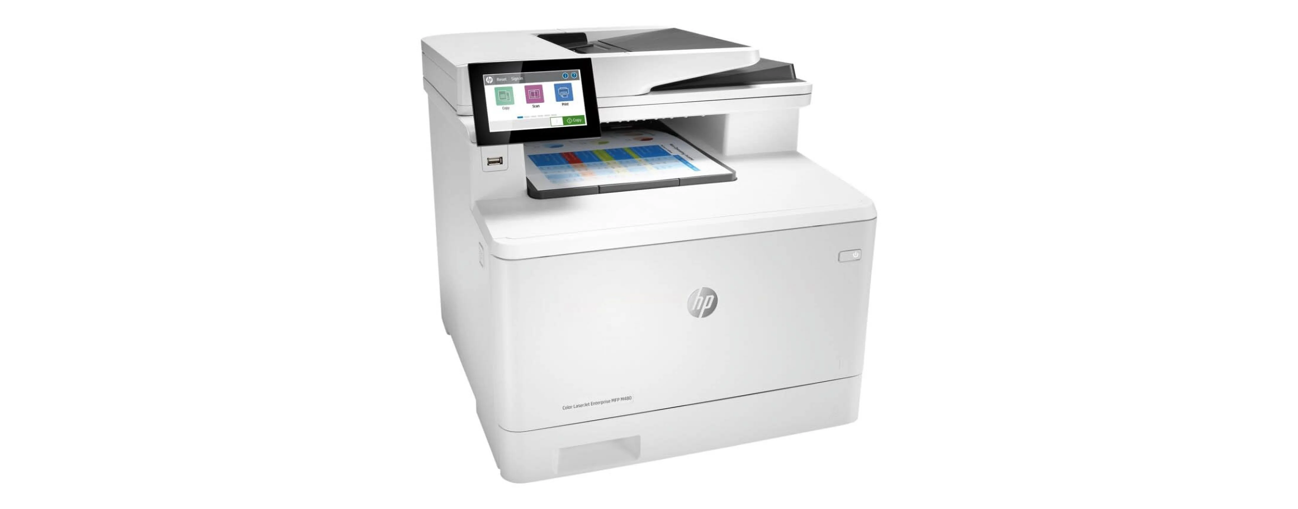 HP  Color LaserJet Enterprise M480f Color Multifunction Printer, White