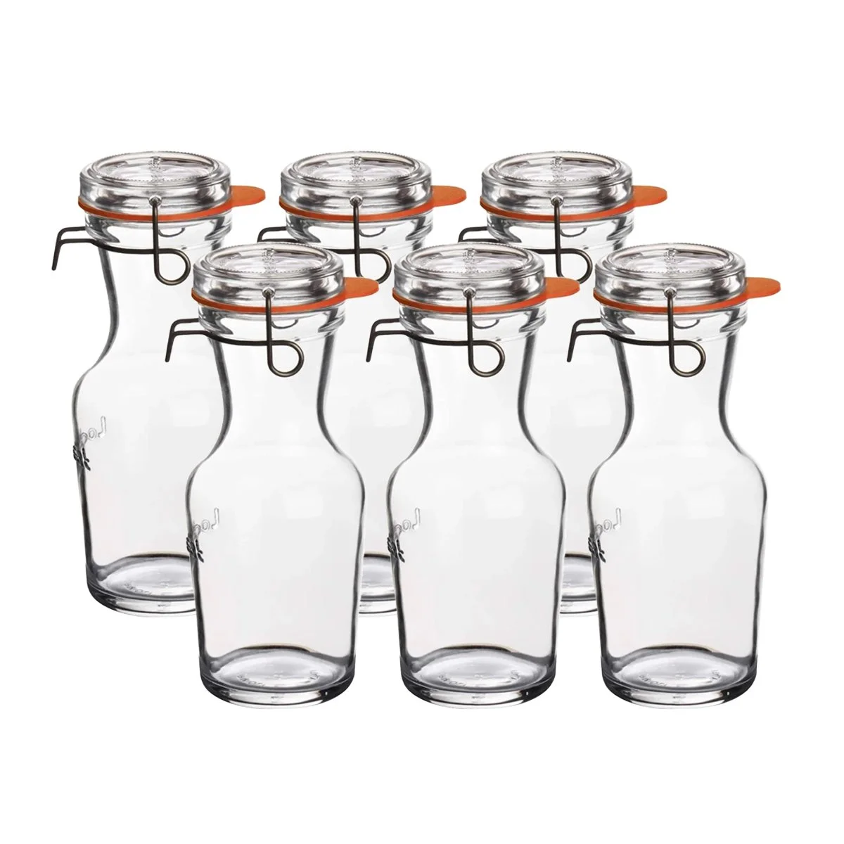 Luigi Bormioli Lock-Eat Juice Jars (Set of 6) | 17oz