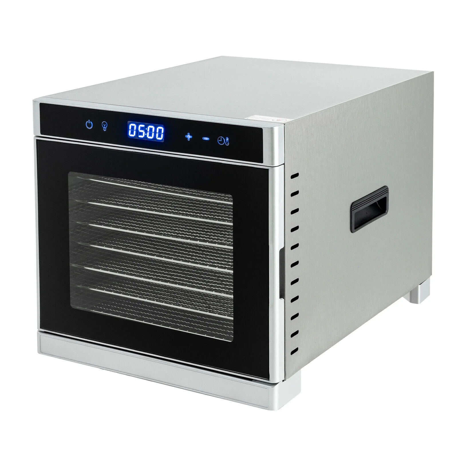 8 Tray Commercial Food Dehydrator Stainless Steel Fruit Meat Jerky Dryer Timer