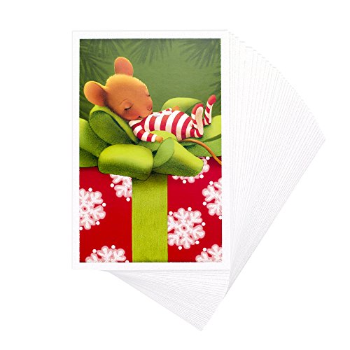 Hallmark Christmas Cards Boxed with Envelopes, Happy Holidays (40 Blue Holiday Cards)