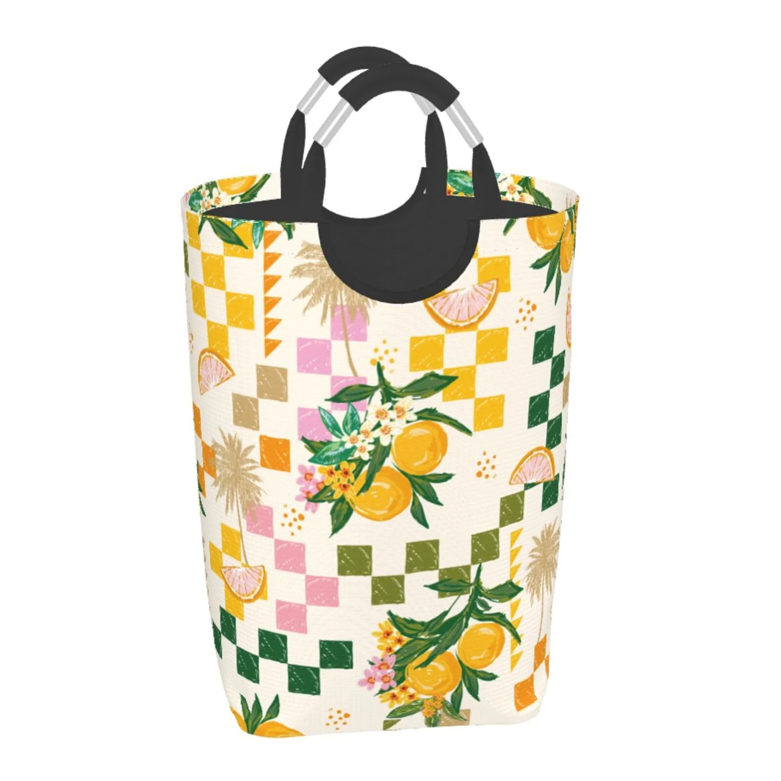 Bingfone Fruit Laundry Hamper,Large Canvas Fabric Lightweight Storage Basket Toy Organizer Dirty Clothes Collapsible