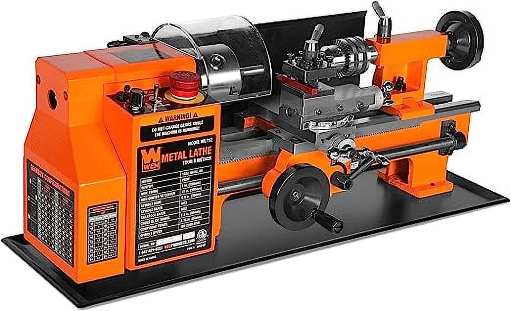 WEN 7-by 12-Inch Benchtop Metal Lathe, Variable Speed, Two Direction