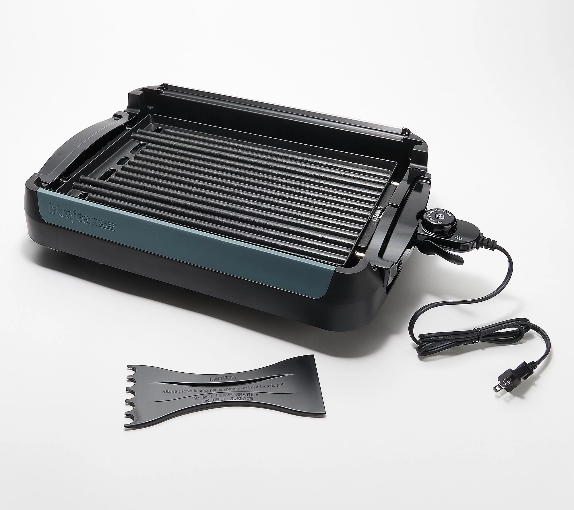 Blue Jean Chef 1800w Indoor Reversible Grill & Griddle with Lid Open Box