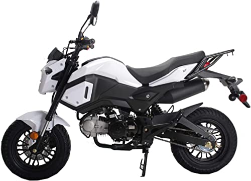 Hhh 125cc Vader 125 Adult Motorcycle Gas 125cc scooter Dirtbike Dual Sports Street Scooter Bike 125cc Motorcycle gas Bike (White)