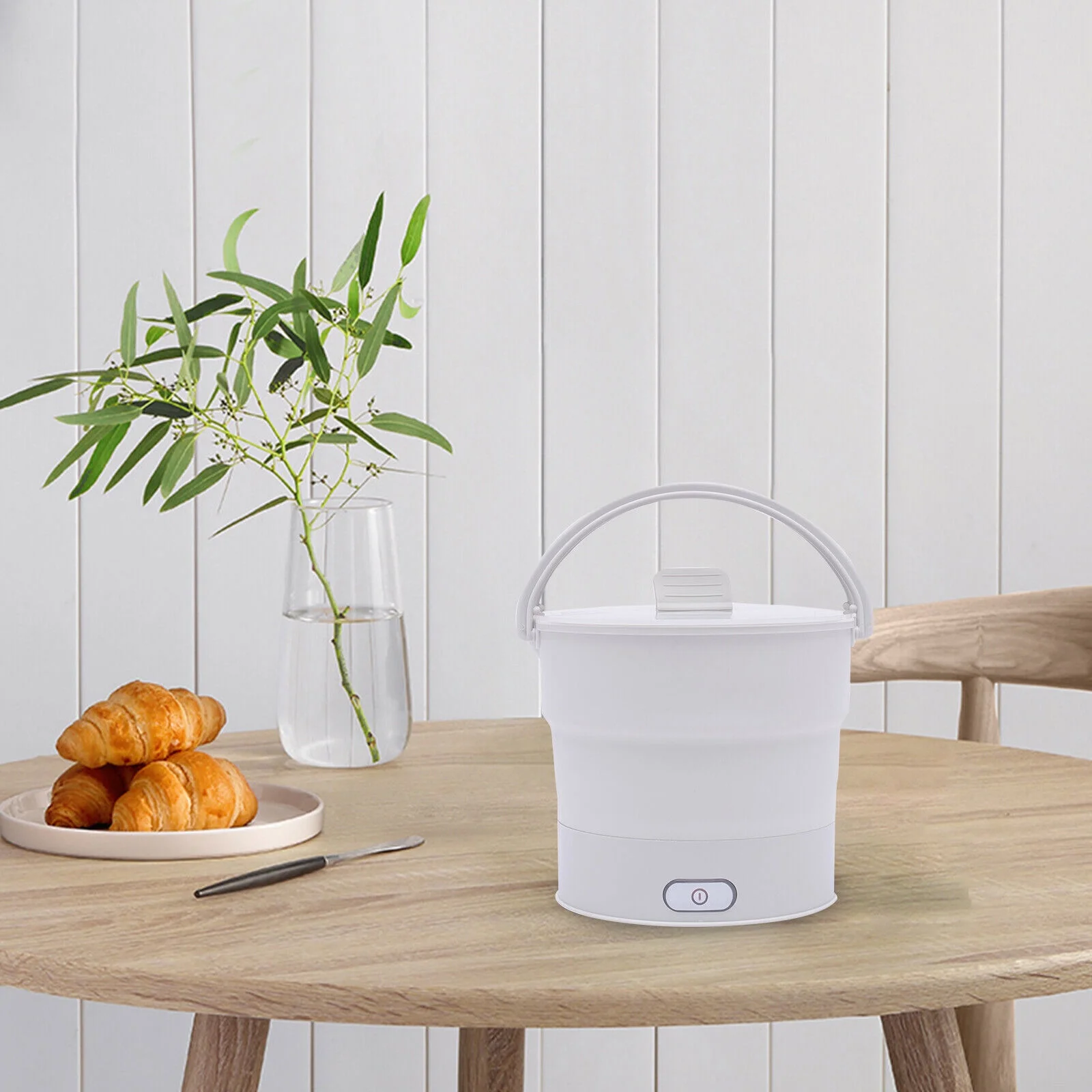 Electric Cooker Mini Collapsible Heating Pot Collapsible Heating Pot Electric Boiling Pot Steamer