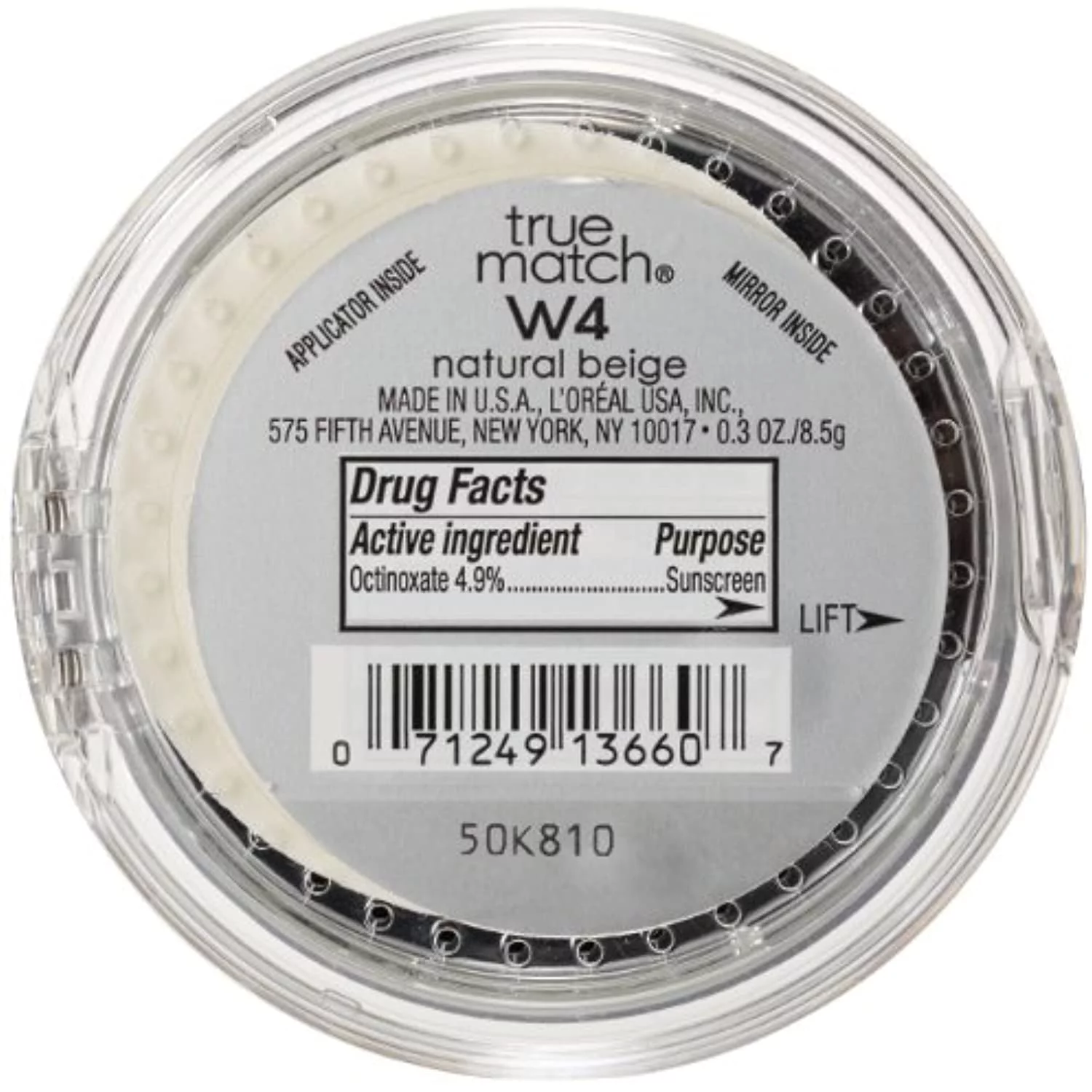 Loréal Paris True Match Super-Blendable Compact Makeup, W4 Natural Beige, 0.3 Oz.