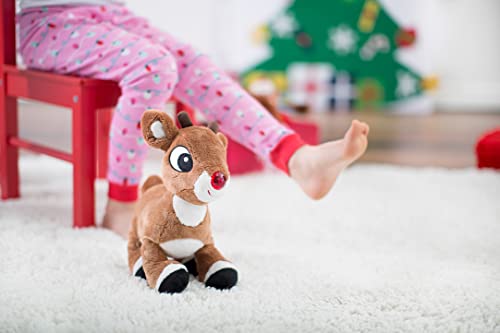 Baby Starters Musical Light Up Plush Christmas Toy, Rudolph, The Red Nosed Reindeer with Sound and Light (10 inch)
