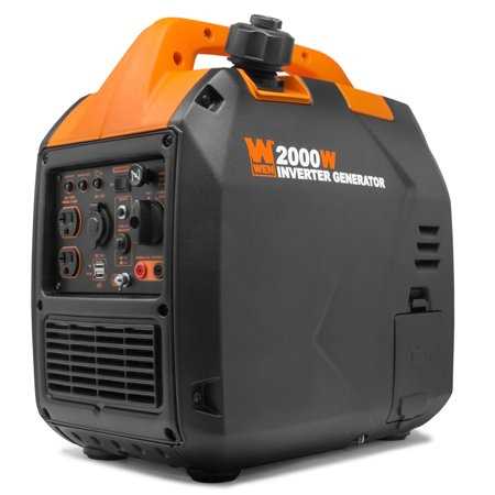 WEN 56203i Super Quiet 2000-Watt Portable Inverter Generator w/Fuel Shut Off, CARB Compliant, Ultra Lightweight, Black/Orange - Shop Hardware Tools Online Store