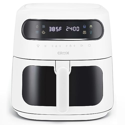 CRUX x Marshmello 8.0 QT Digital Air Fryer with TurboCrisp Technology, Touch Screen Temperature Control, Timer and Auto Shut-off, Fully Programmable, Silicone Liner Included, Lavender
