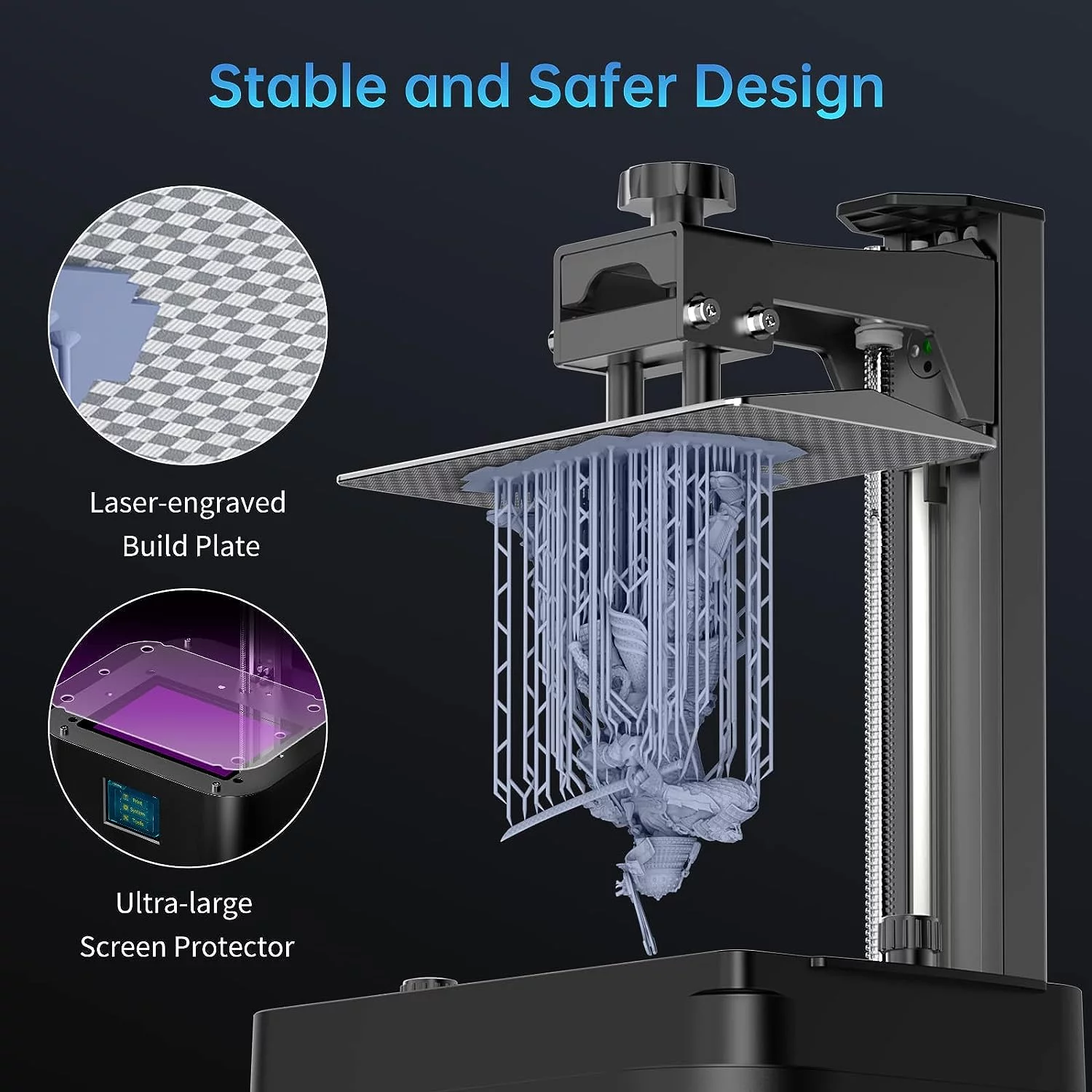 ANYCUBIC Photon Mono 2 LCD 4K Resin 3D Printer + 5 KG UV Resin (Random Send)