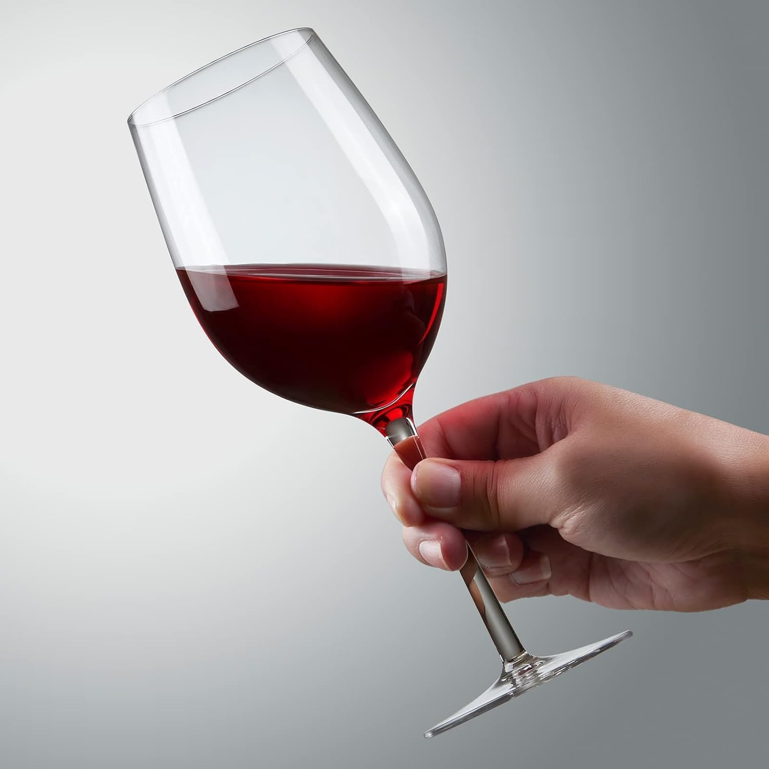 Crystal Elegance: King Crystal Decanter & Italian Style Wine Glasses Set