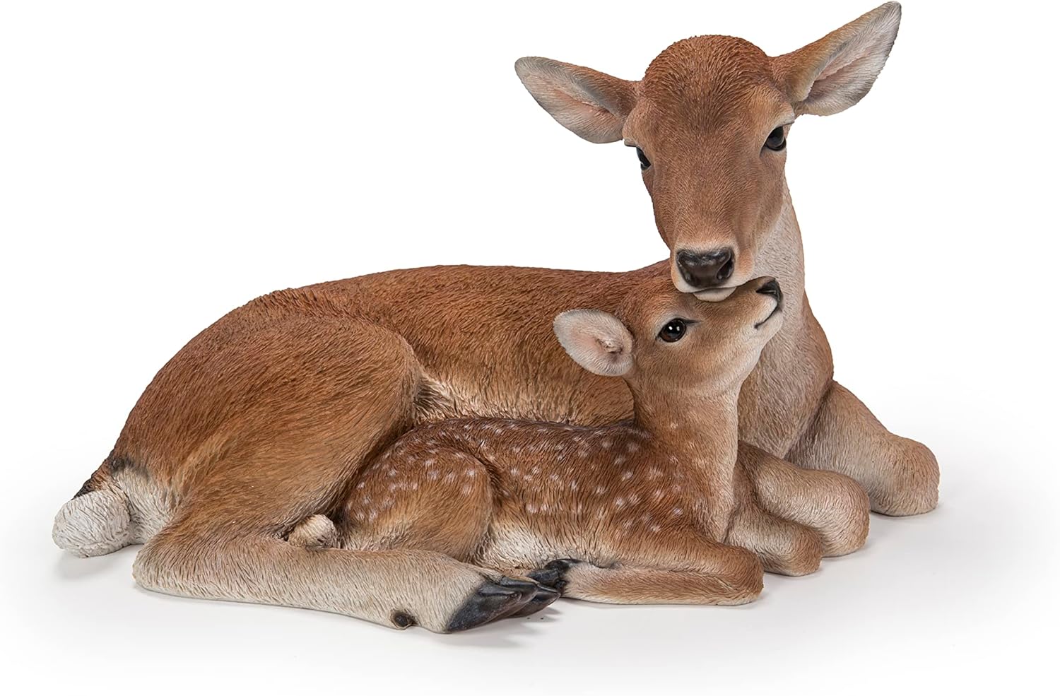 Hi-Line Gift Ltd. Cuddling Mother and Baby Deer Garden Statue