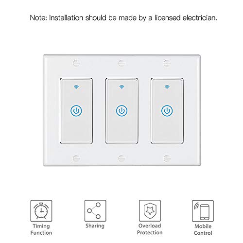 Zigbee Paddle Touch Smart Switch, Compatible with Alexa, Google Home, Hubitat, and HA, Neutral Wire Required (2)