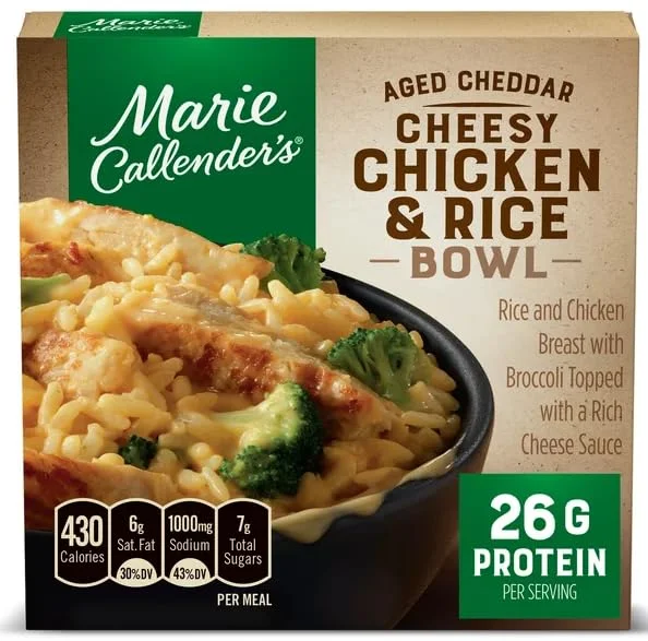 Salutem Vita™ - Marie Callender's Aged Cheddar Cheesy Chicken & Rice Bowl, Frozen Meal With Ice Cold Pack, 12 oz - Pack of 6