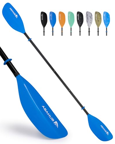 Abahub Adjustable Kayak Paddle 210-230 cm/ 230-250 cm Floating Kayaking Oars Boating Oars Canoeing Oars Black