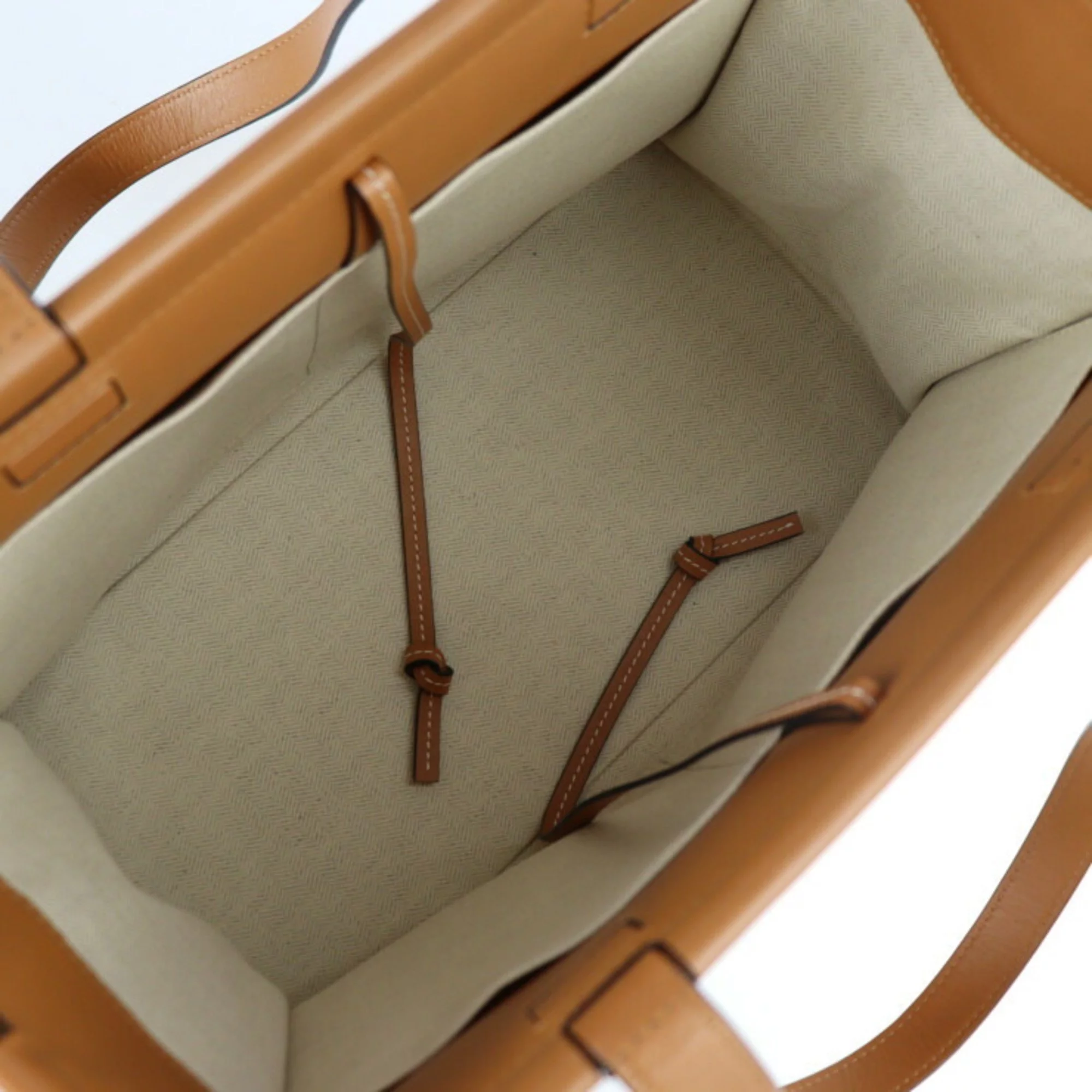 Pre-Owned LOEWE Loewe Cushion Tote Small Bag 309.12AA93 Calf Leather Camel Brown Shoulder (Good)