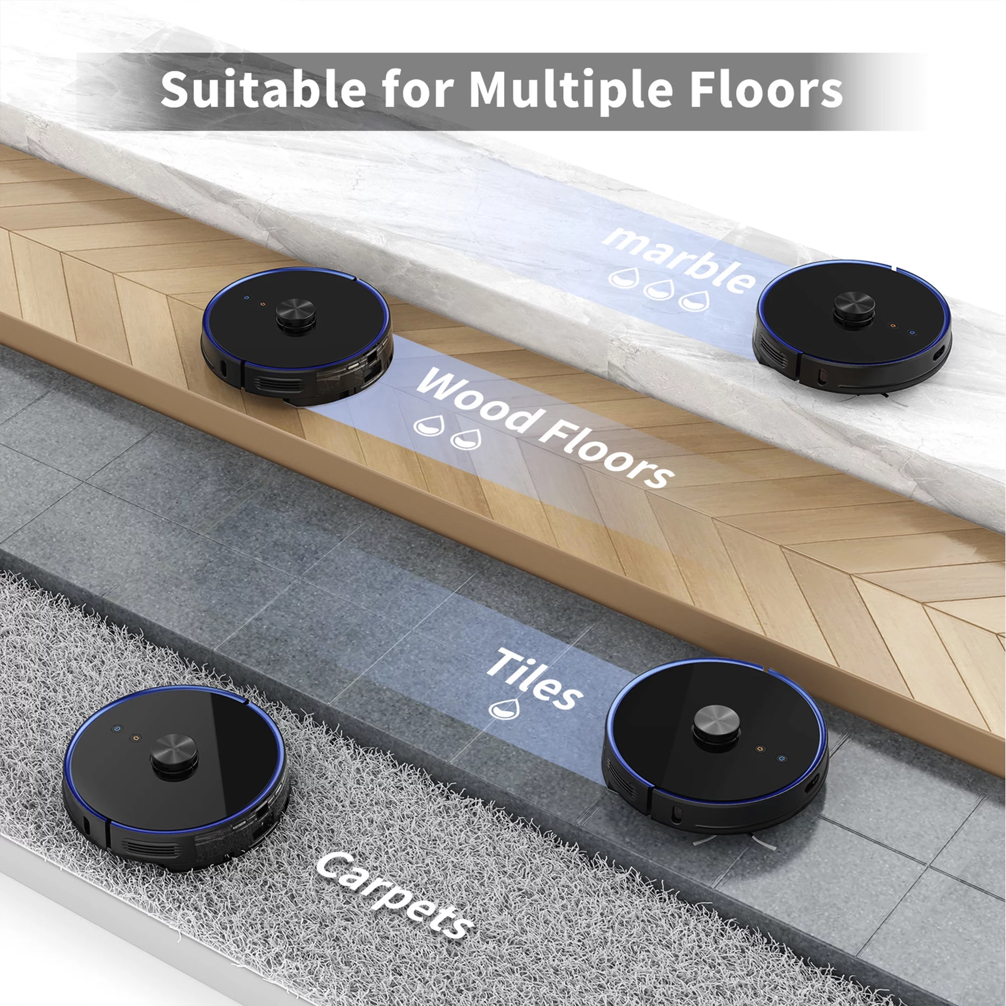 VIOMI S9 Smart Robot Vacuum Cleaner w/ Auto Self Emptying & Alexa, Black