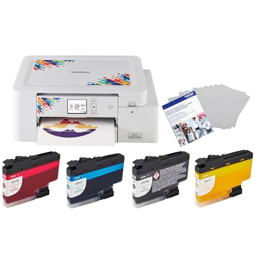Brother Sublimation Printer, 4-Color Sublimation Ink Cartridges and 100 Sheets Sublimation Paper