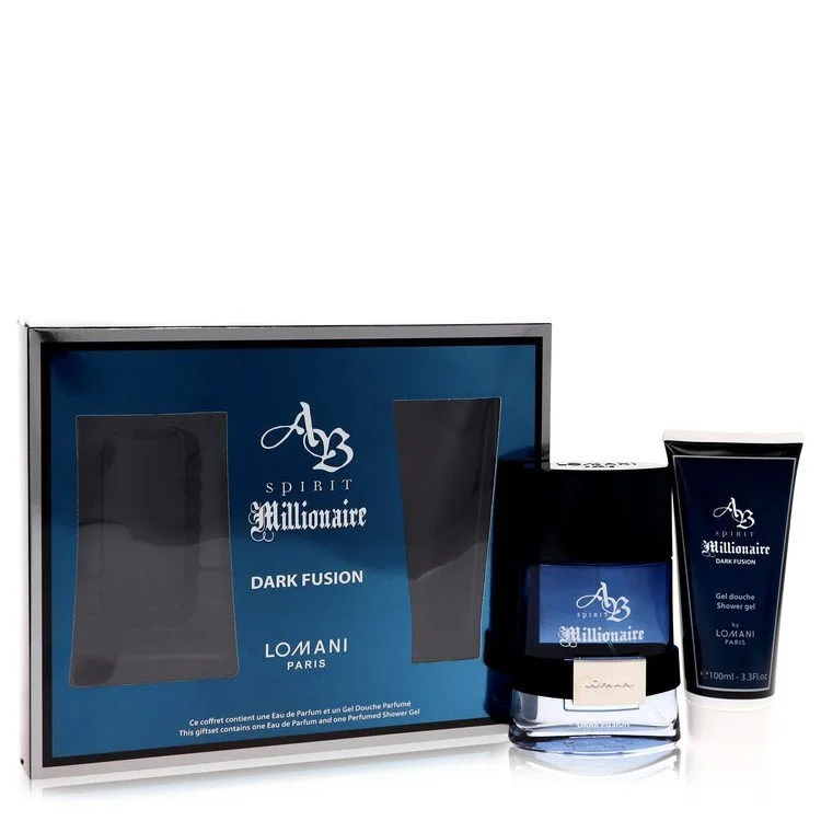 Spirit Millionaire Dark Fusion by Lomani Gift Set - Experience the Allure of Mystery