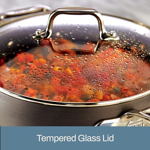 All-Clad HA1 Hard Anodized Nonstick Cookware Set 13 Piece Induction Oven Broiler Safe 500F, Lid Safe 350F Pots and Pans Black