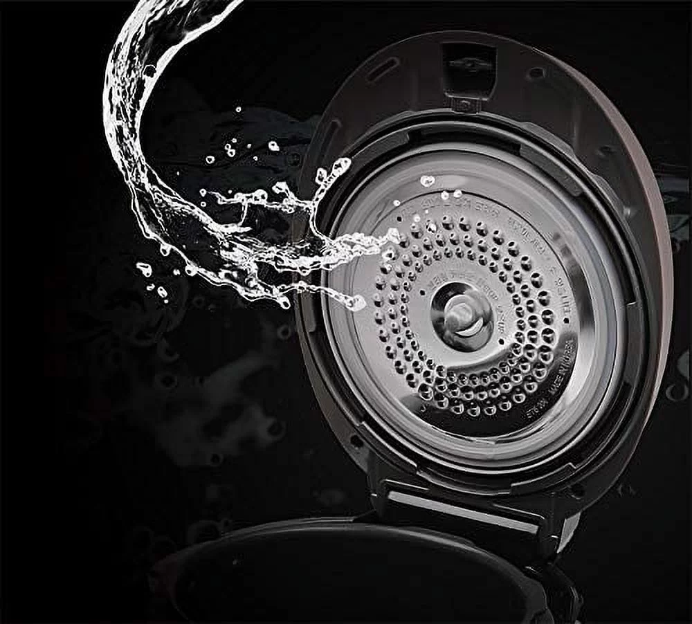 Cuckoo CRP-P0609S 6 cup Electric Heating Pressure Rice Cooker & Warmer - 12 built-in programs including Glutinous (white), Mixed, Brown, GABA and more, 10.10 x 11.60 x 14.20, Black