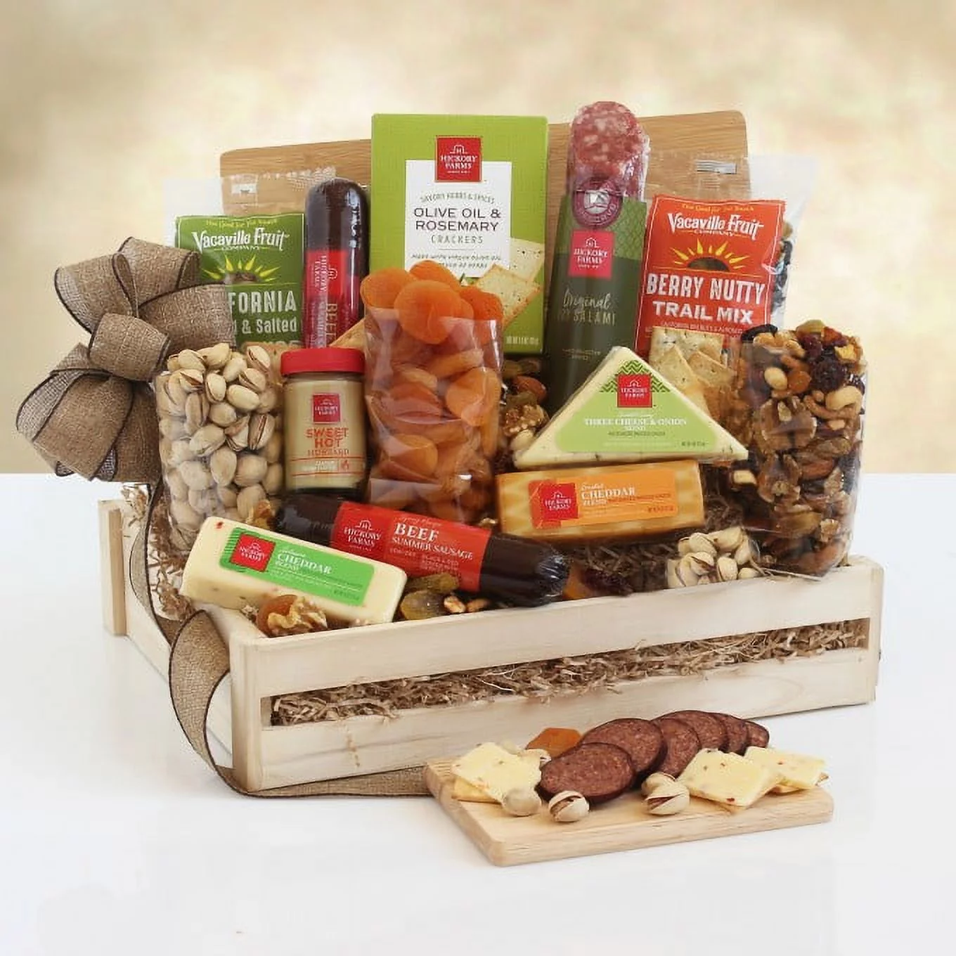 The Savory Sampler Deluxe Meat and Cheese Gift Basket - Deluxe